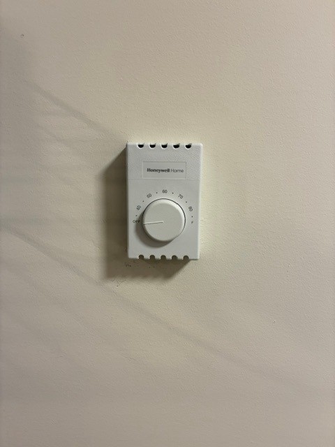 New Honeywell thermostat after replacement